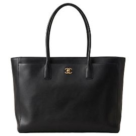 Sac Cabas Shopping Chanel en Cuir Noir SS26 Noir