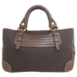 Céline Bolso Celine Boogie Bag estampado Macadam Marrón oscuro