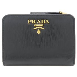 Prada Logo Bi-fold Wallet Black