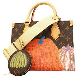 Louis Vuitton Monogram Pumpkin LV x YK OnTheGo PM Handbag Brown Red