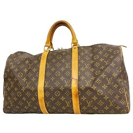 Louis Vuitton Boston Monogram Keepall 50 Marron