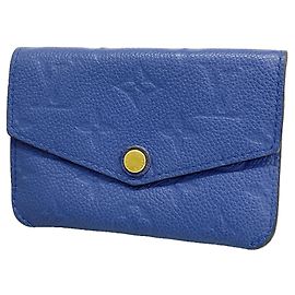 Louis Vuitton Monogram Empreinte Pochette Clé M41965 Denim Wallet Azul