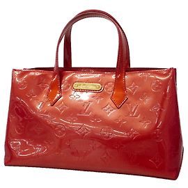 Louis Vuitton Vernis Wilshire PM Tote Bag Rot