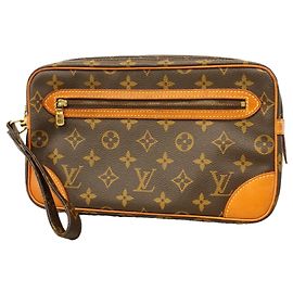 Borsa a pochette Louis Vuitton Monogram Marly Dragonne GM Marrone