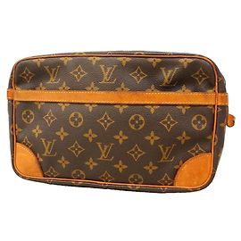 Borsa a Clutch Louis Vuitton Monogram Compiegne 28 Marrone