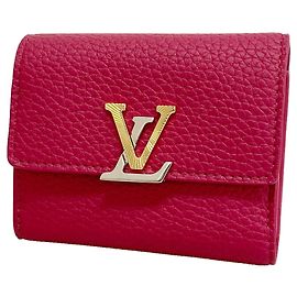Billetera Louis Vuitton Tri-fold en Raspberry Roja