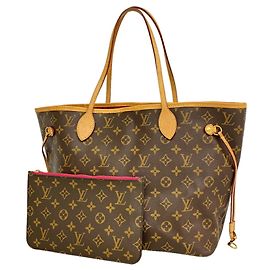 Saco Tote Louis Vuitton Monogram Neverfull MM Rosa