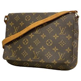 Borsa a tracolla Louis Vuitton Monogram Musette Tango Marrone