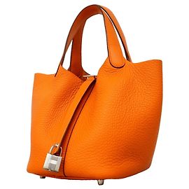 Hermès Hermes Picotin Lock PM Handbag in Orange Orange