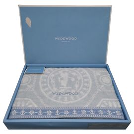 Autre Marque Toalha de banho de algodão Wedgwood Jasperware Branco Azul