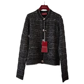 Gucci Cardigan aus Wollmischgewebe mit Schachbrettmuster Schwarz
