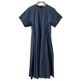 Autre Marque Vestido acampanado de algodón BLAMINK Azul Azul marino