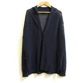 Autre Marque allureville Sheer Kanoko Pullover Knit Blu Blu navy