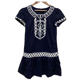 Robe brodée Love Moschino Bleu Bleu Marine