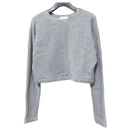 Autre Marque Haut pull-over dolman Lame yori Marron Métallisé