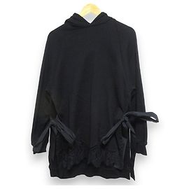Sweatshirt Valentino com patch de renda Preto