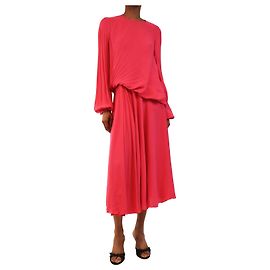 Valentino Set top e gonna in seta rosa - size UK 8 Rosa