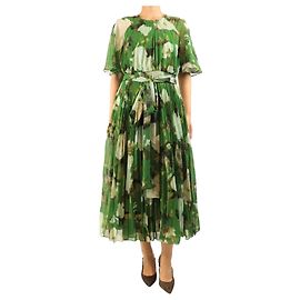 Erdem Maxikleid mit Blumenmuster in Grün - size UK 10 Grün