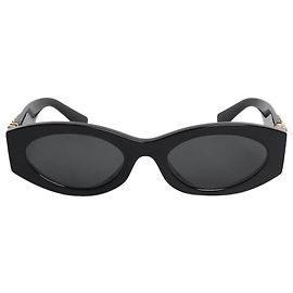 Miu Miu Black abd gold oval sunglasses Black