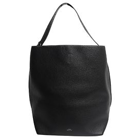 Totême Borsa a tracolla grande in pelle nera Nero