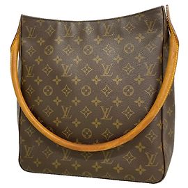 Borsa a tracolla Louis Vuitton Monogram Looping GM Marrone
