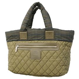 Bolsa Chanel Coco Cocoon em nylon Caqui