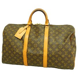 Louis Vuitton Boston Monogram Keepall 50 Marrone