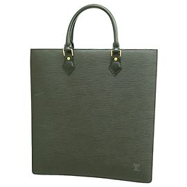 Louis Vuitton Epi Sac Plat Tote Bag Noir