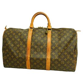 Louis Vuitton Boston Monogram Keepall 50 Marrone