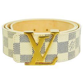 Louis Vuitton Damier Azur Gürtel für Herren Weiß