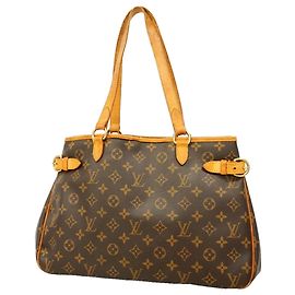 Saco Tote Horizontal Louis Vuitton Monogram Batignolles Marrom
