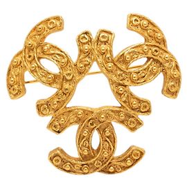 Spilla Chanel Vintage Coco Mark D'oro