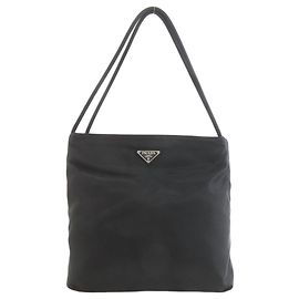 Prada Nylon Tote Bag Schwarz Schwarz