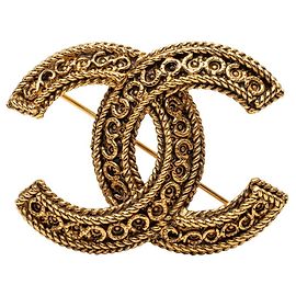 Spilla Chanel Vintage Coco Mark D'oro