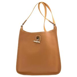 Hermès Bolsa de ombro Hermes Vespa PM Gold Marrom
