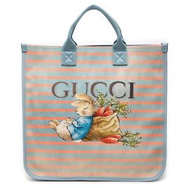 Bolsa tote Gucci de nylon e tecido rosa e azul Rosa Azul