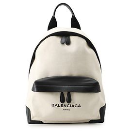 Mochila/Bolsa Balenciaga em lona e couro bege e preto Preto Bege