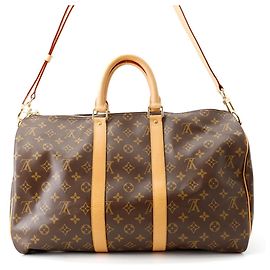 Louis Vuitton Monogram Keepall Bandoulière 45 Marrom