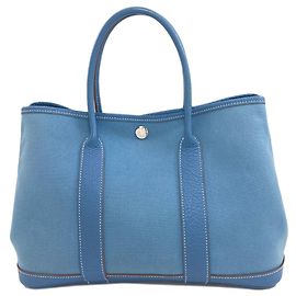 Hermès Hermes Garden Party TPM Handbag Blue
