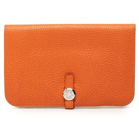 Hermès Hermes Dogon Duo Long Wallet Orange