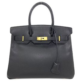 Hermès Hermes Birkin 30 Handbag Black