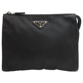 Pochette Prada en nylon noir Noir
