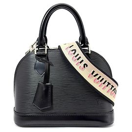 Louis Vuitton Alma BB Handbag in Black Epi Leather Black