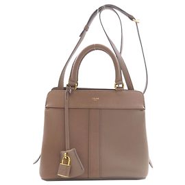 Céline Bolsa 2-Way Celine Cabas de France Marrom