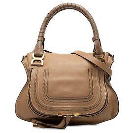 Sac Satchel Marcie en cuir marron taille Medium de Chloé Marron Marron clair