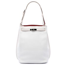 Hermès White Clemence So Kelly 26 Blanc