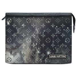 Louis Vuitton Black Monogram Galaxy Pochette Voyage MM Noir