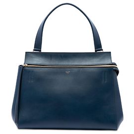 Céline Borsa Celine Blue Medium Leather Edge Blu Blu navy