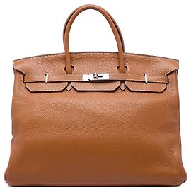 Hermès Brown Clemence Birkin Retourne 40 Marron