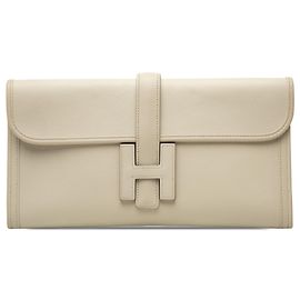 Hermès White Swift Jige Elan 29 Blanc Blanc cassé